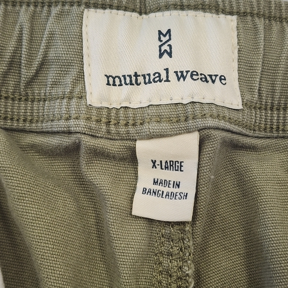 Mutual Weave Khaki Elastic Waist Drawstring Shorts Men’s Size XL - Picture 4 of 8